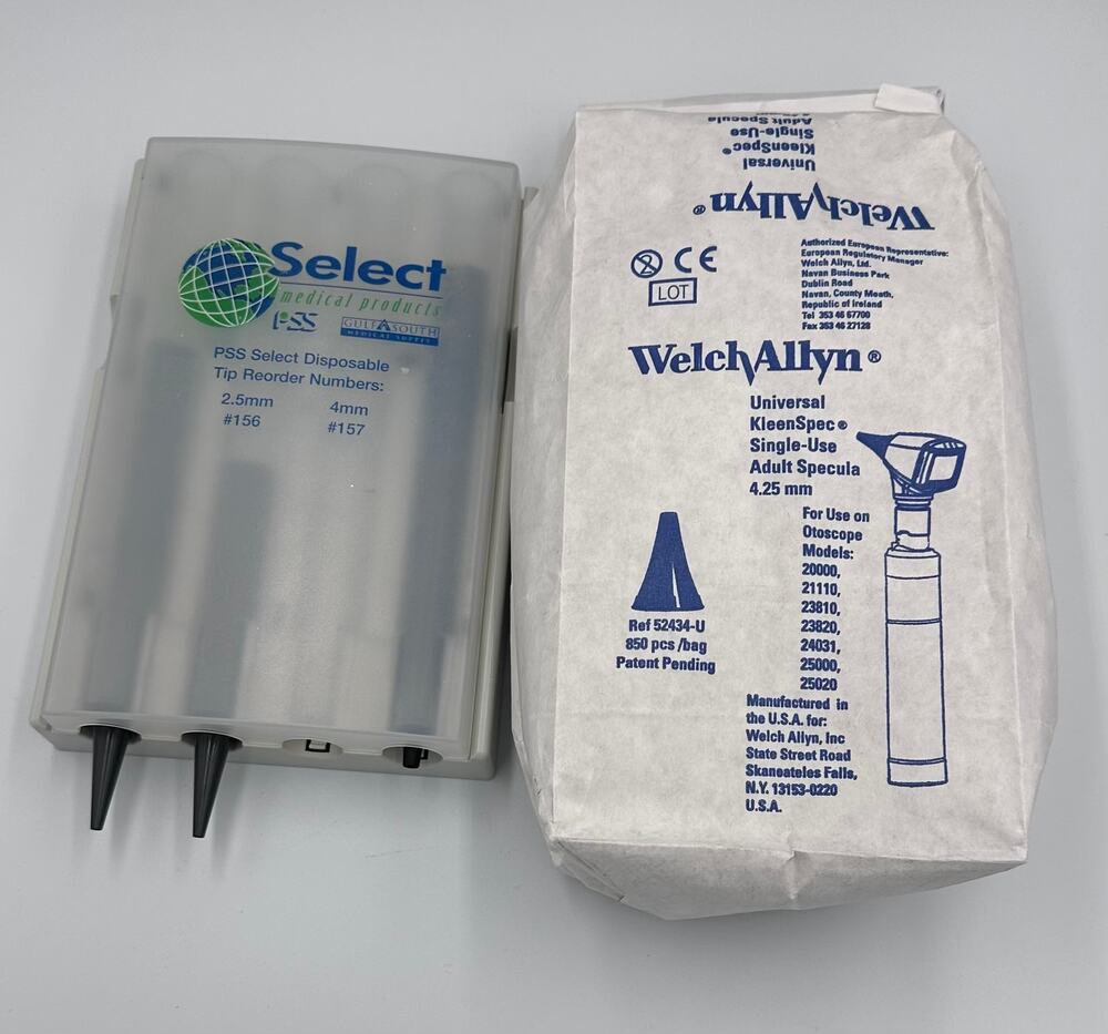 Welch Allyn 52434-U KleenSpec 4.25mm Disposable Ear Specula for Otoscope 850 Pcs